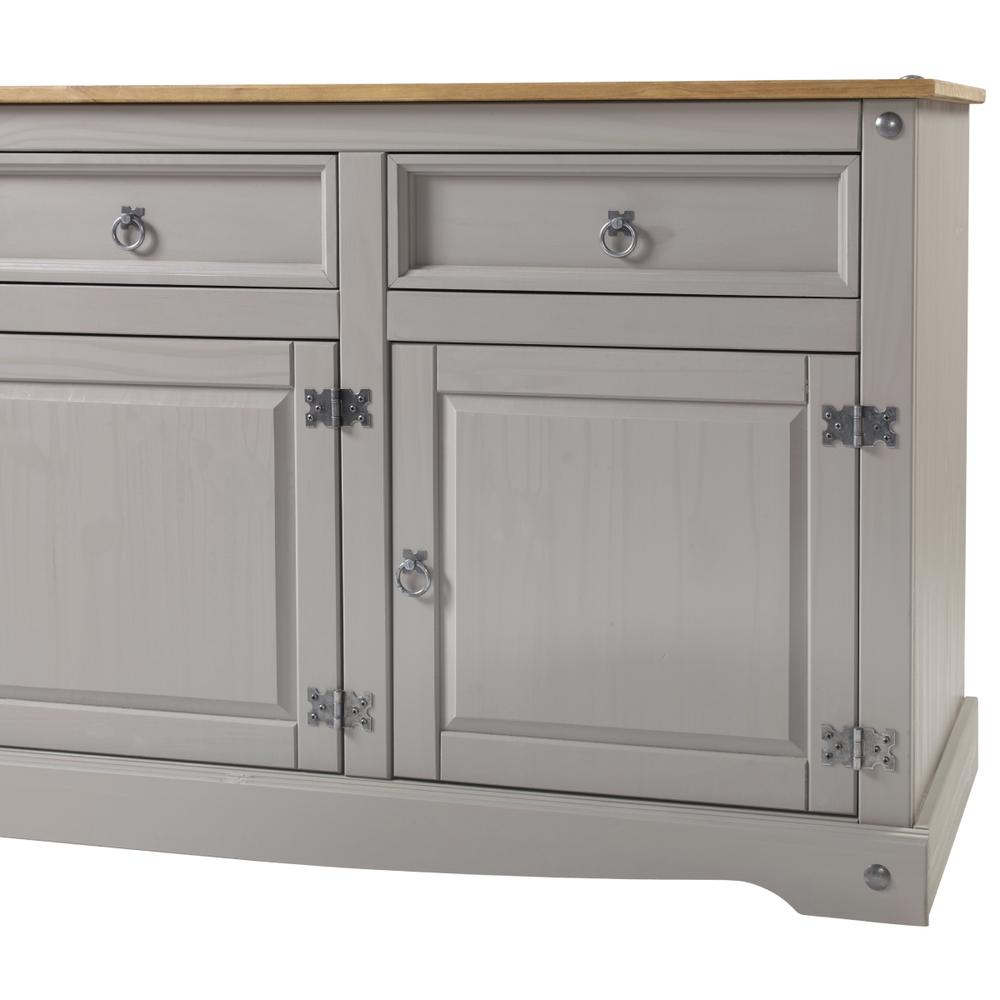 Model COG917 Cottage Series Wood Buffet Sideboard in Corona Gray. Picture 6