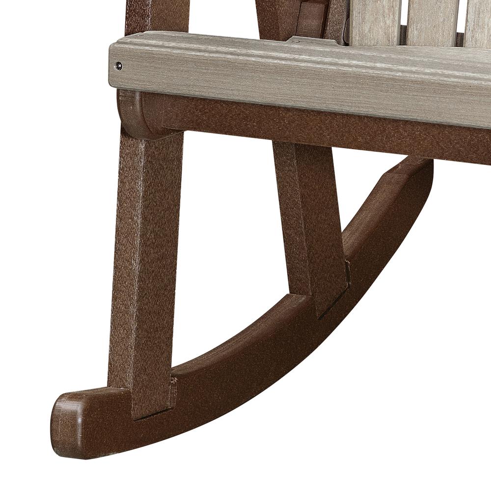 OS Home and Office Rocking Chair in Weatherwood with a Tudor Brown Base. Picture 5