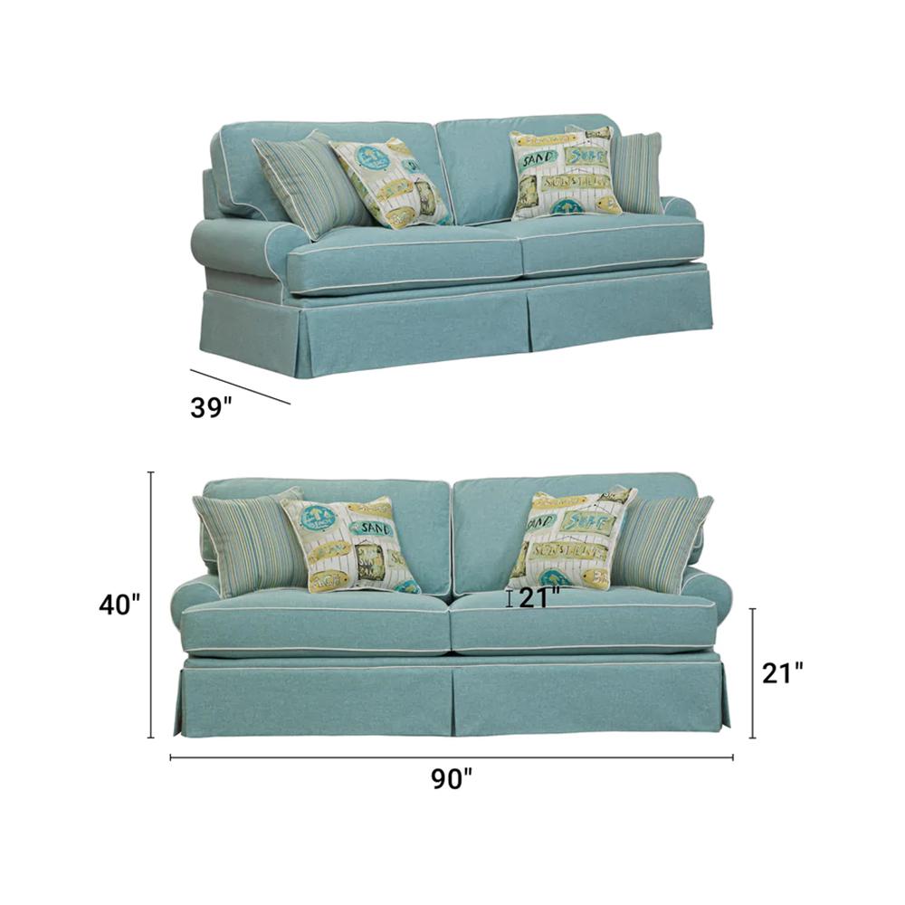 American Furniture Classics Sleeper Sofa with Four Accent Pillows. Picture 6