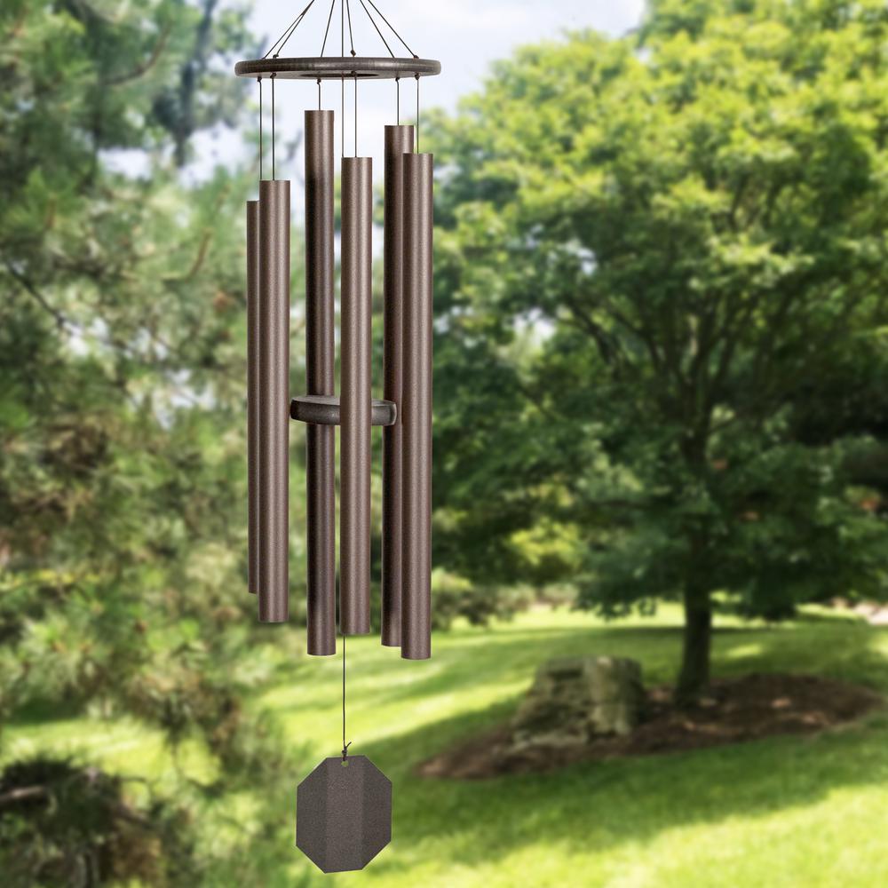 Wind Chime made with powder coated Aluminum tubes in Terra. Picture 4