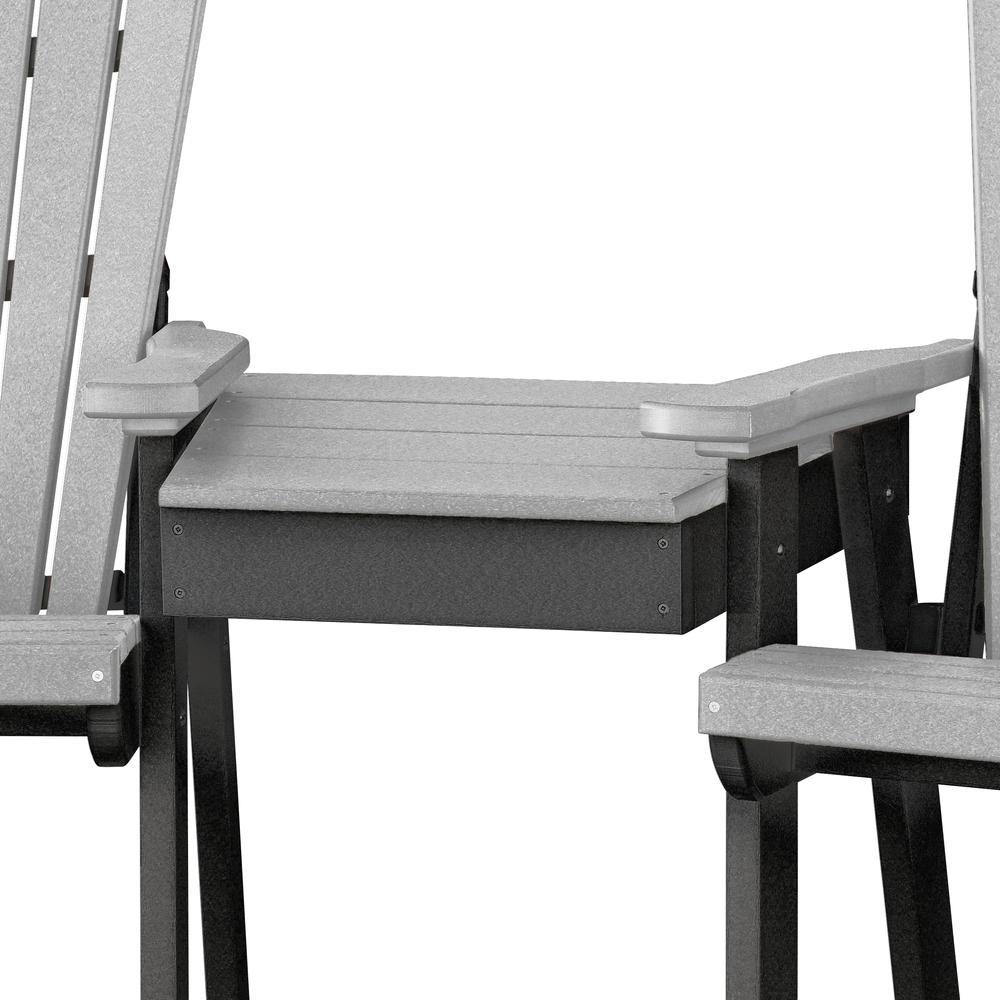 OS Home and Office Counter Height Settee Table Combo in Light Grey with a Black Base. Picture 4