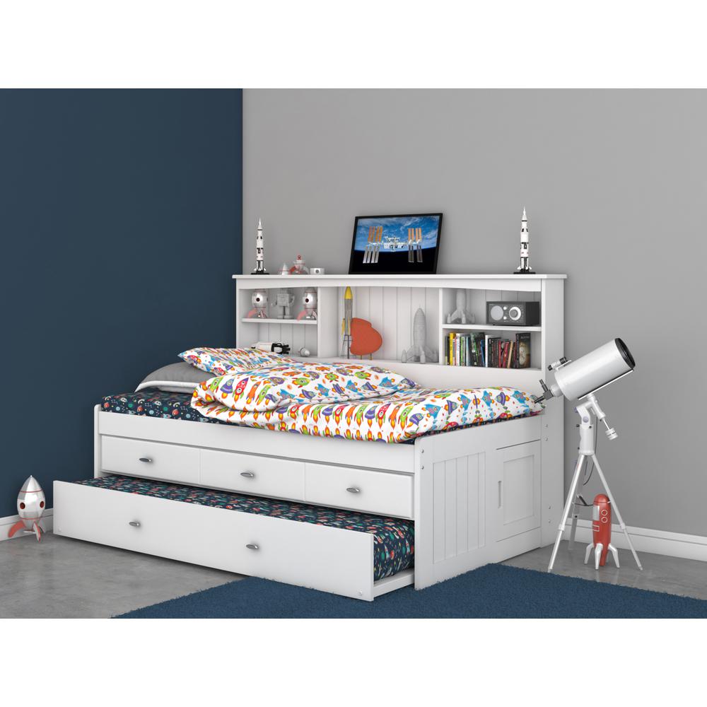 Twin Bookcase Daybed with 3 Drawers. Picture 1
