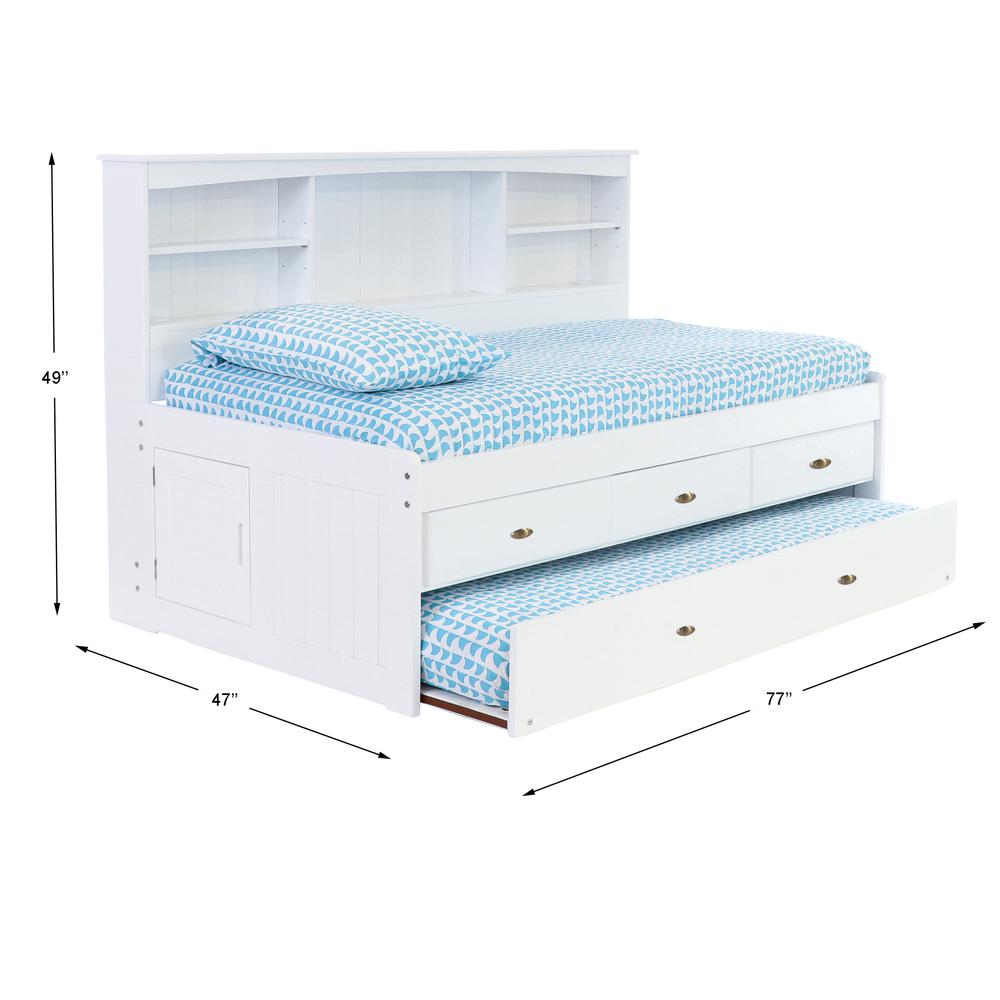 Twin Bookcase Daybed with 3 Drawers. Picture 3