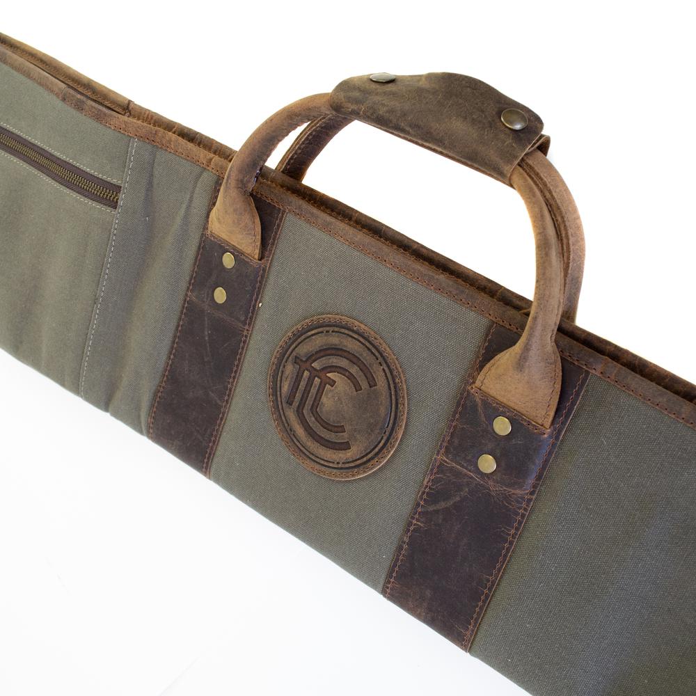 Canvas and Leather Shotgun Case. Picture 2