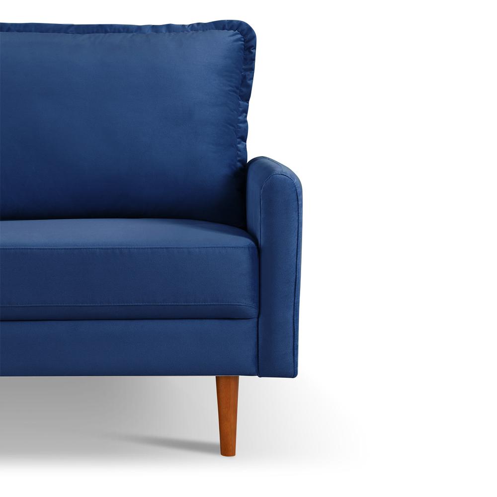 69 Inch Wide Upholstered Two Cushion Sofa with Cambered Arms. Picture 7