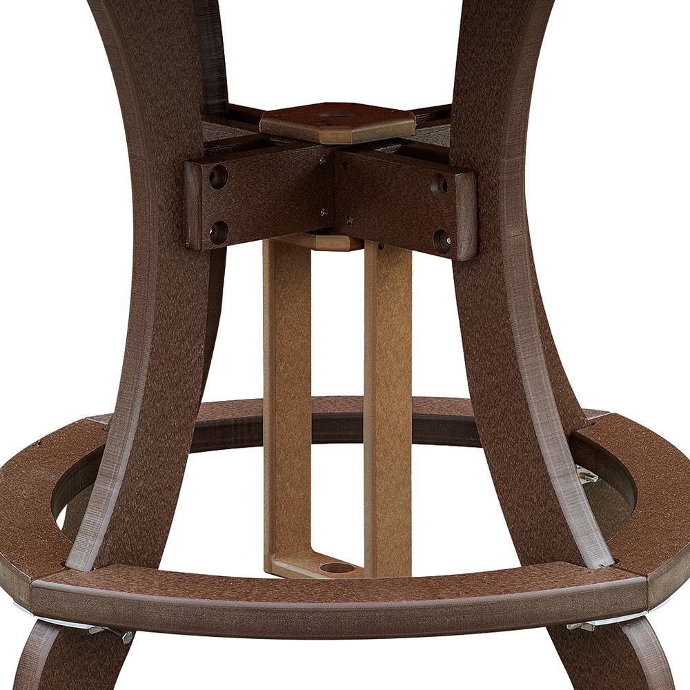 OS Home and Office Model 44R-C-CTB Counter Height Round Table in Cedar with Tudor Brown Base. Picture 2