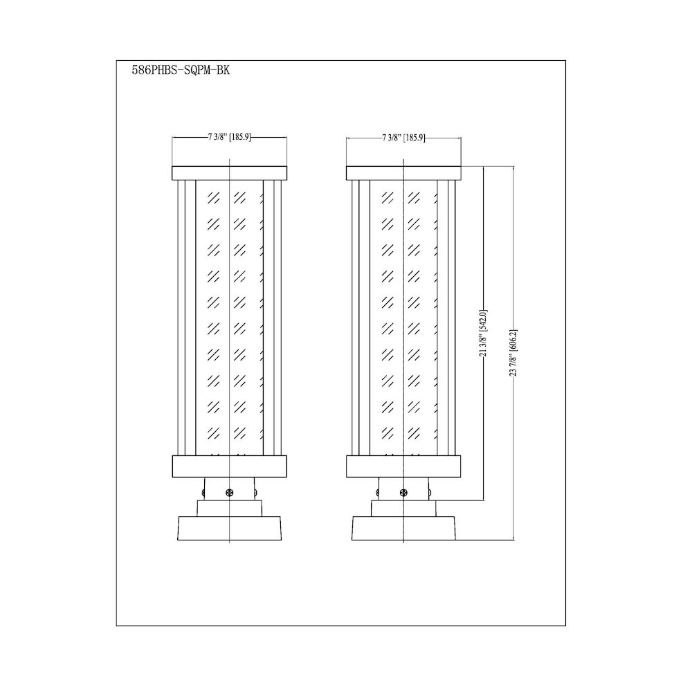 Z-Lite 1 Light Outdoor Pier Mounted Fixture. Picture 8