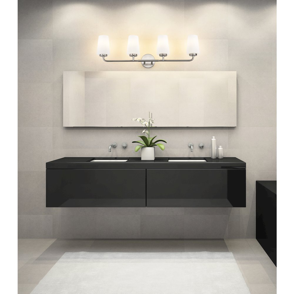 Z-Lite Montford 4 Light Vanity in Brushed Nickel color, Steel frame. Picture 7