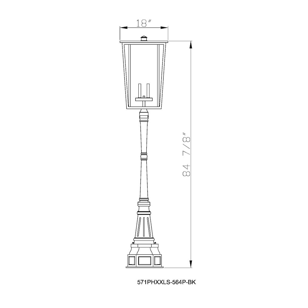 Z-Lite 4 Light Outdoor Post Mounted Fixture. Picture 8