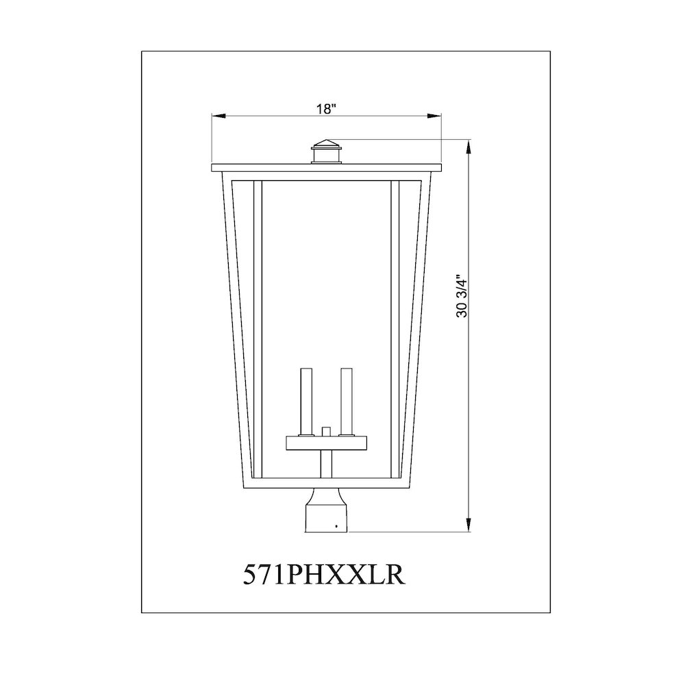 Z-Lite 4 Light Outdoor Post Mount Fixture. Picture 6