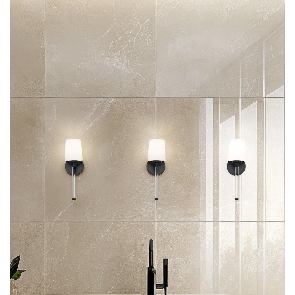 Z-Lite 1 Light Wall Sconce, Matte Black. Picture 5