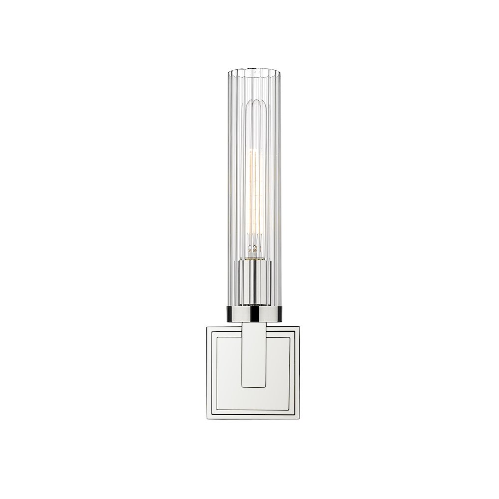 Z-Lite Beau 1 Light Wall Sconce in Polished Nickel Frame Finish. Picture 2