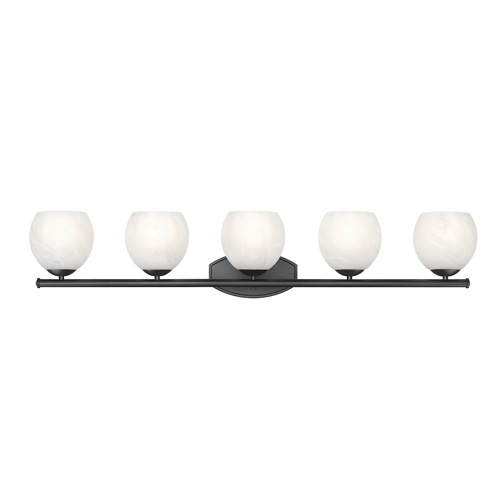 Z-Lite 5 Light Vanity, Matte Black. Picture 2