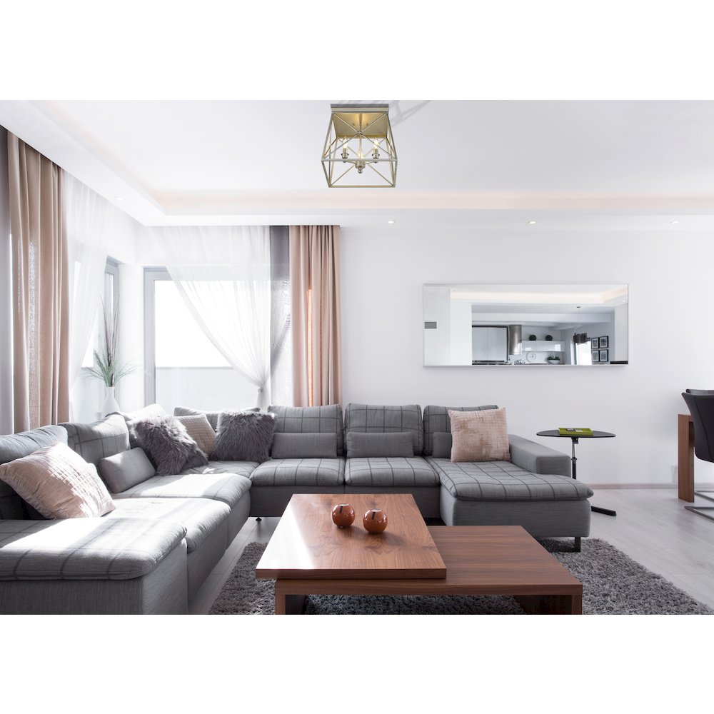 Z-Lite 3 Light Flush Mount. Picture 5