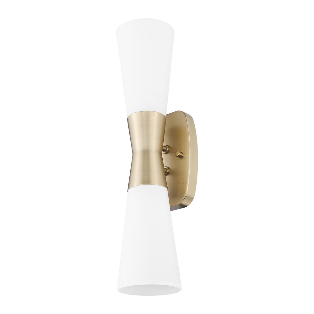 Z-Lite 2 Light Wall Sconce, Modern Gold. Picture 7
