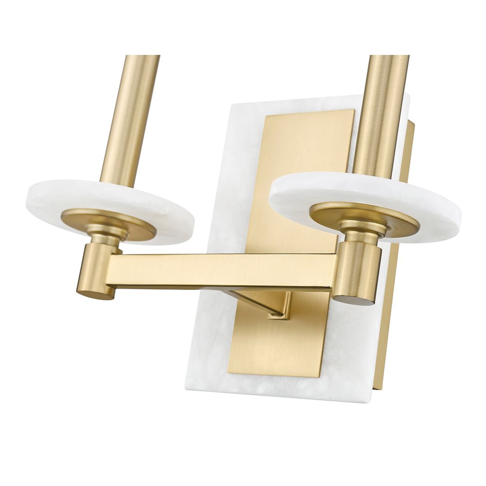 Z-Lite Kaden 2 Light Wall Sconce in Modern Gold color, Steel frame. Picture 4