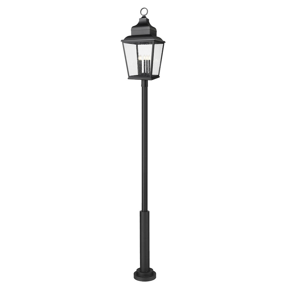 Z-Lite 5 Light Outdoor Post Mount Fixture, Sand Black. Picture 1