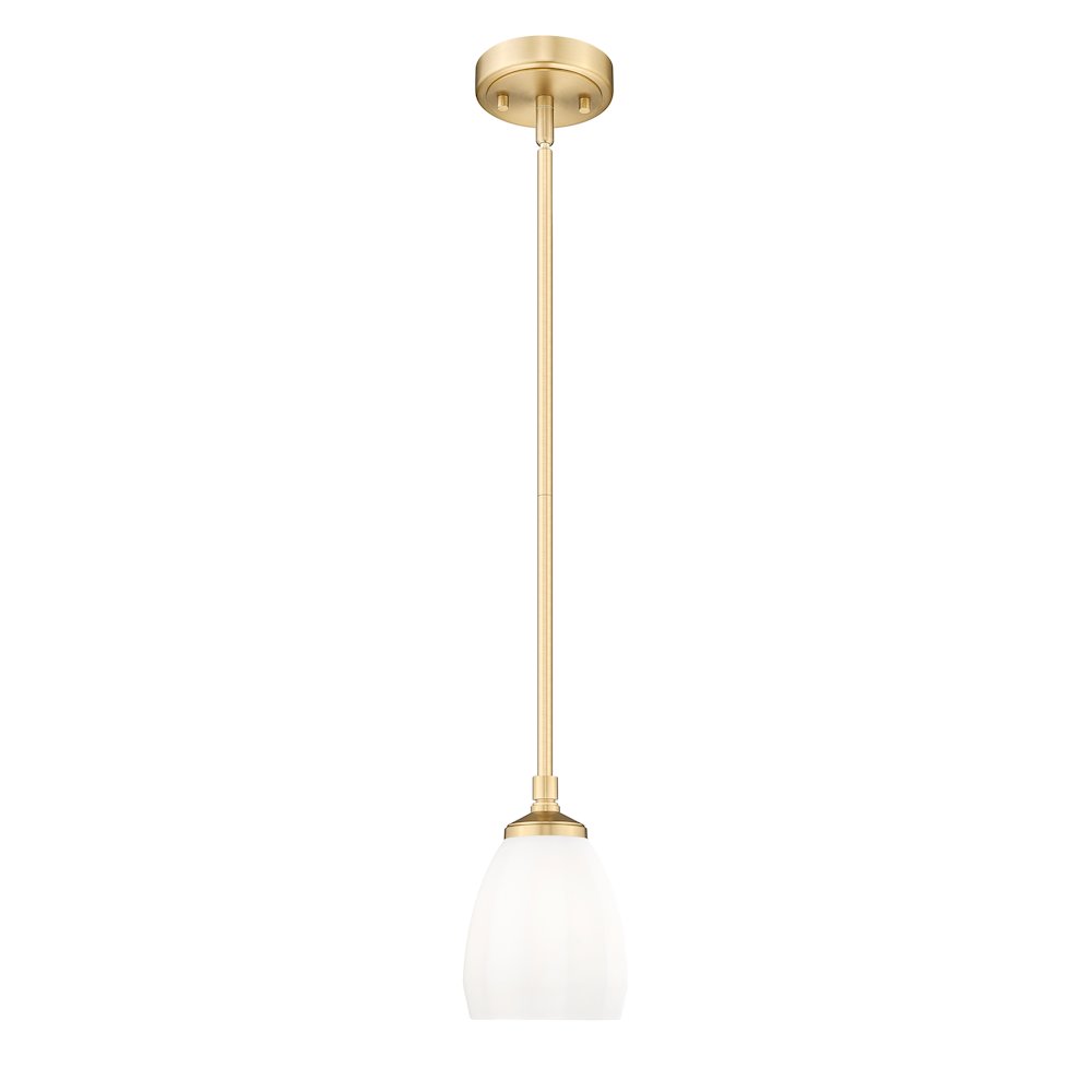 Z-Lite Oren 1 Light Pendant in Modern Gold color, Steel frame. Picture 1