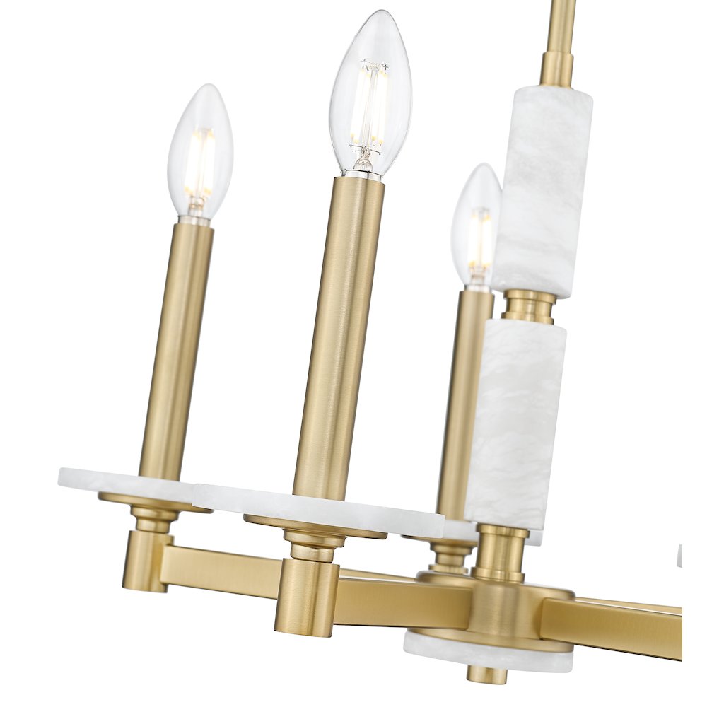 Z-Lite Kaden 5 Light Chandelier in Modern Gold color, Steel frame. Picture 4