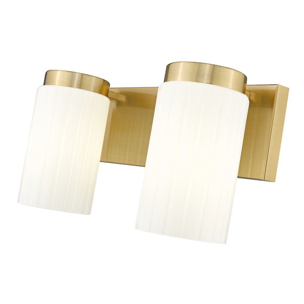 Z-Lite Burk 2 Light Vanity, Luxe Gold. Picture 4