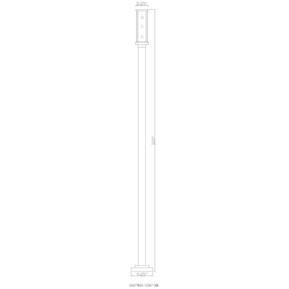 Z-Lite 1 Light Outdoor Post Mounted Fixture. Picture 5