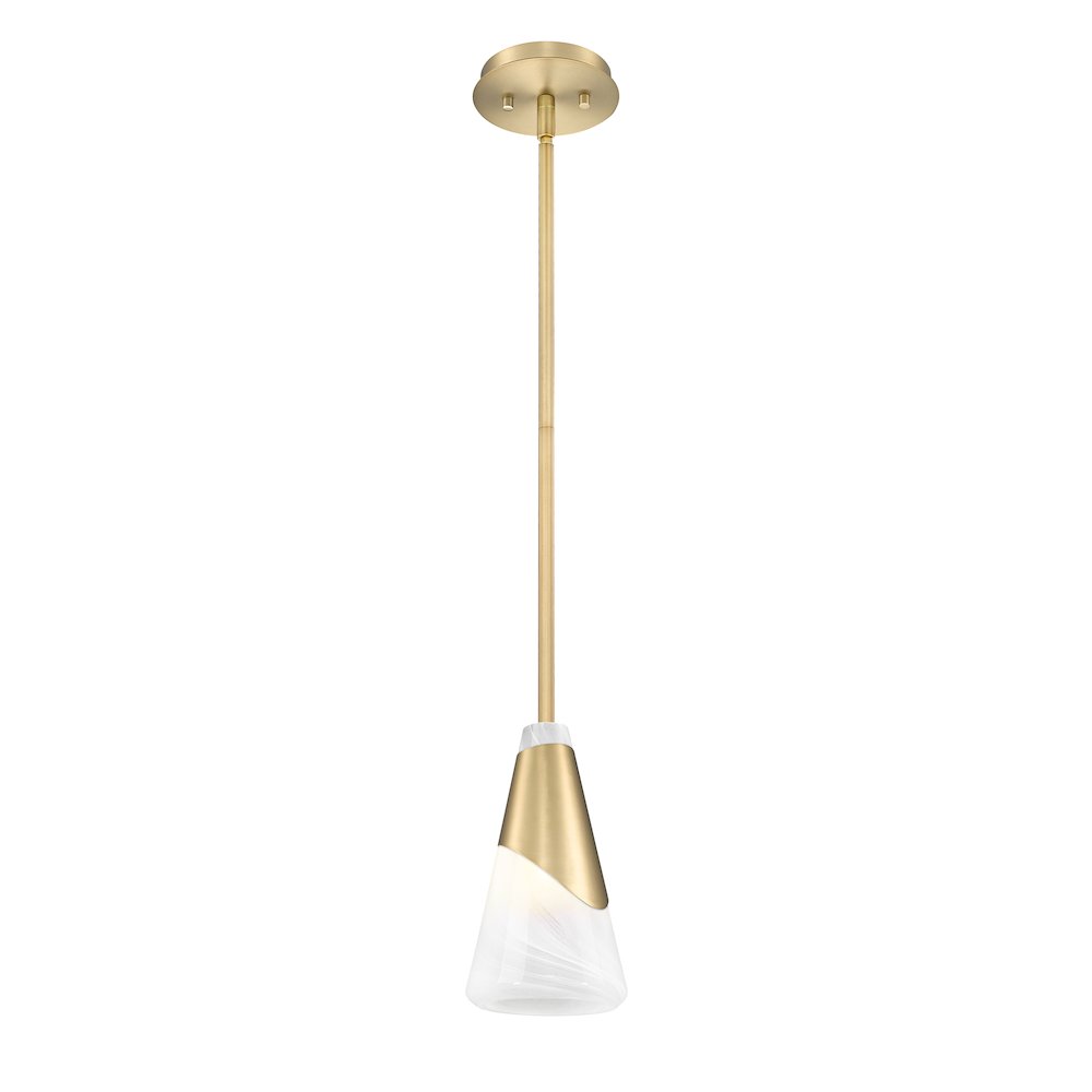 Z-Lite Aimie 1 Light Pendant, Modern Gold. Picture 2