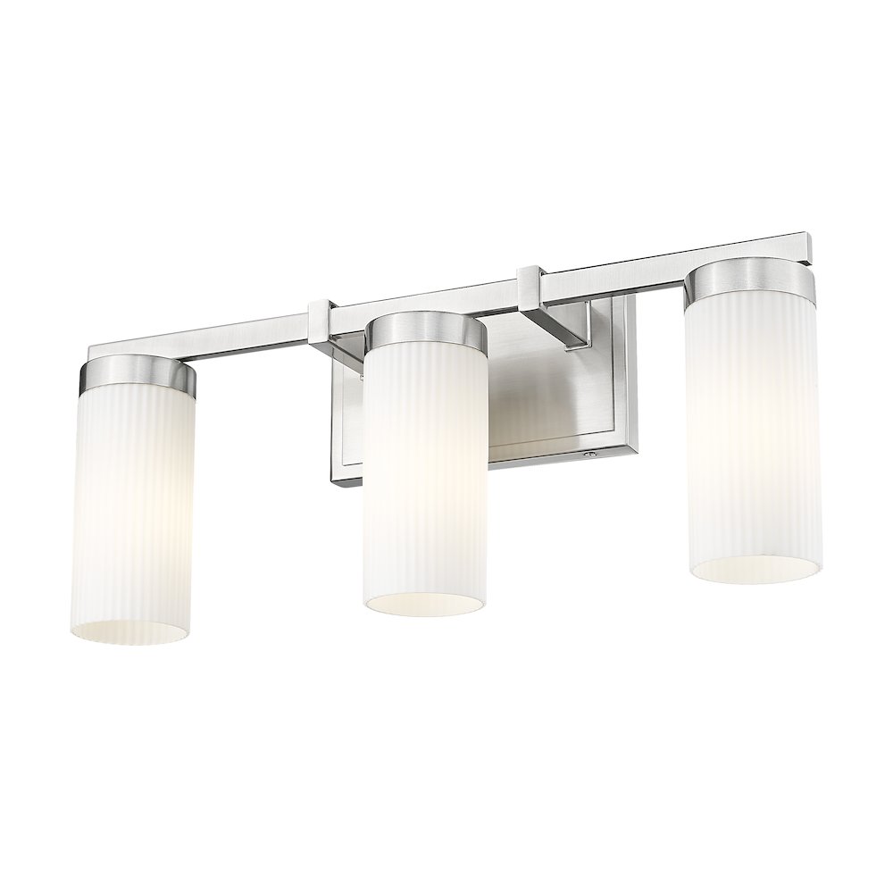 Z-Lite Danica 3 Light Vanity in Brushed Nickel color, Steel frame. Picture 2