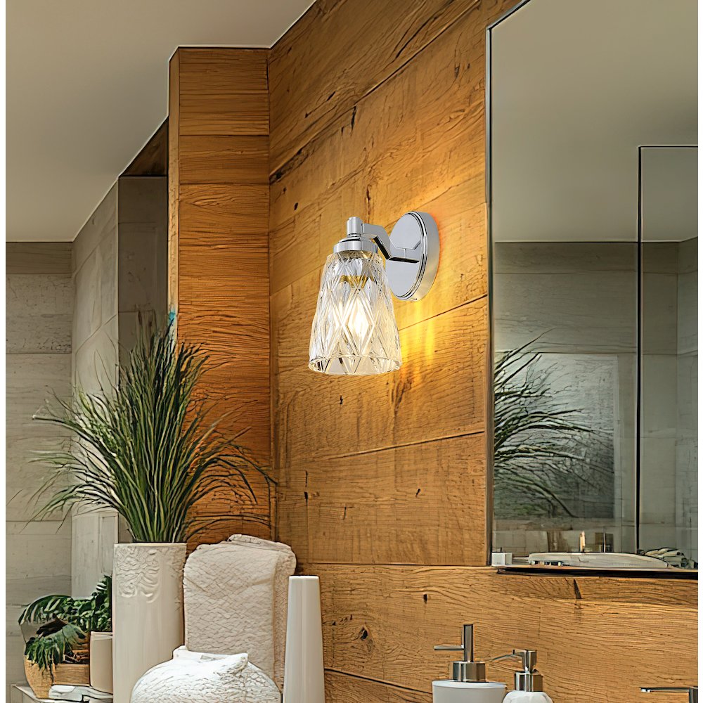 Z-Lite 1 Light Wall Sconce, Chrome. Picture 5