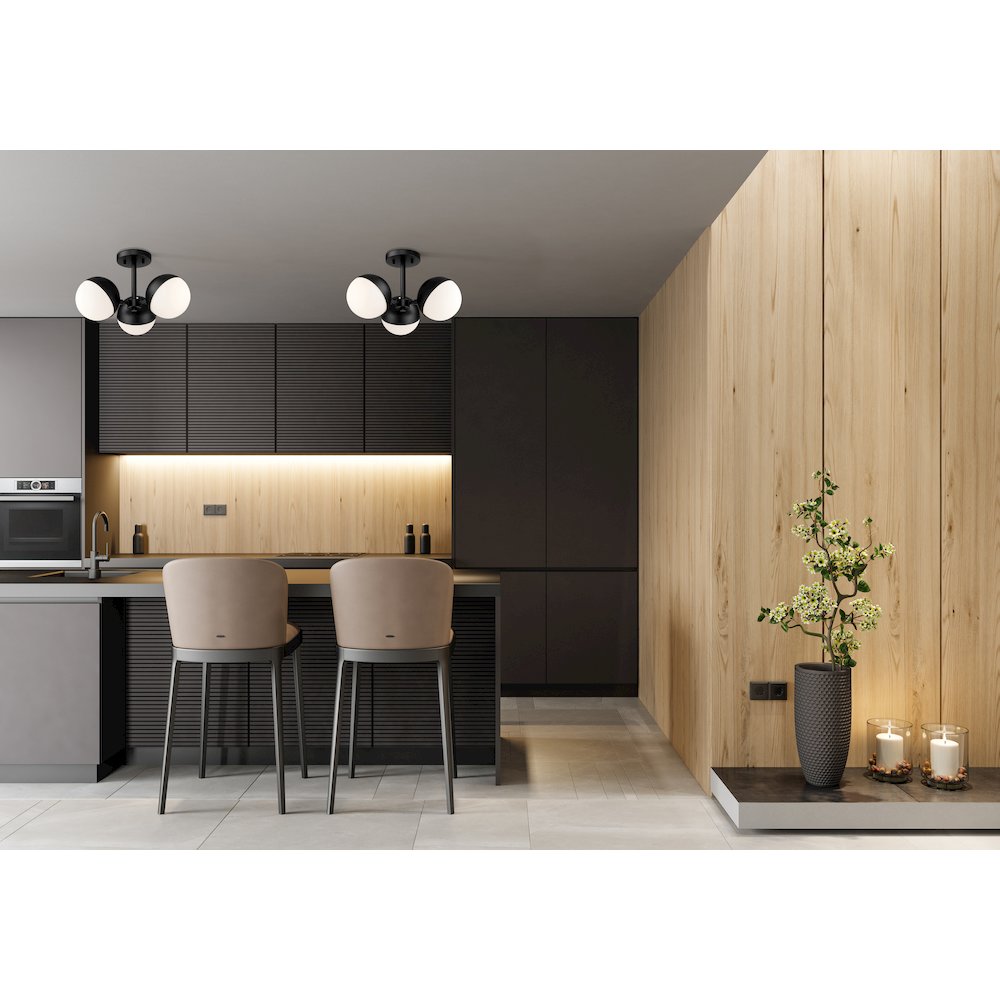 Z-Lite 3 Light Semi Flush Mount. Picture 7