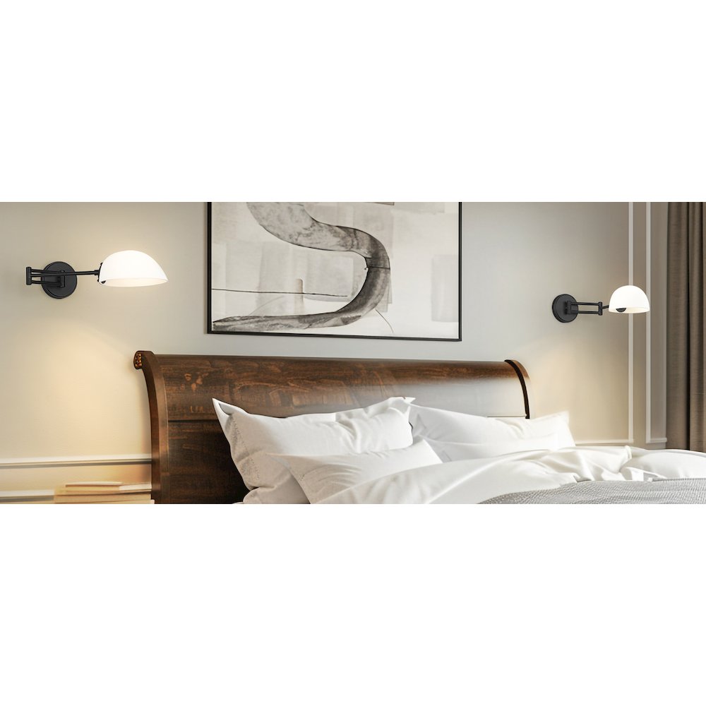 Z-Lite 1 Light Wall Sconce, Matte Black. Picture 5