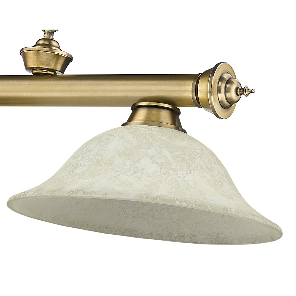 Z-Lite Cordon 3 Light Billiard, Steel Frame, Golden Mottle Shade Color. Picture 4