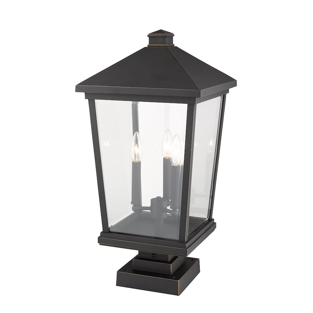 Z-Lite 3 Light Outdoor Pier Mounted Fixture. Picture 3