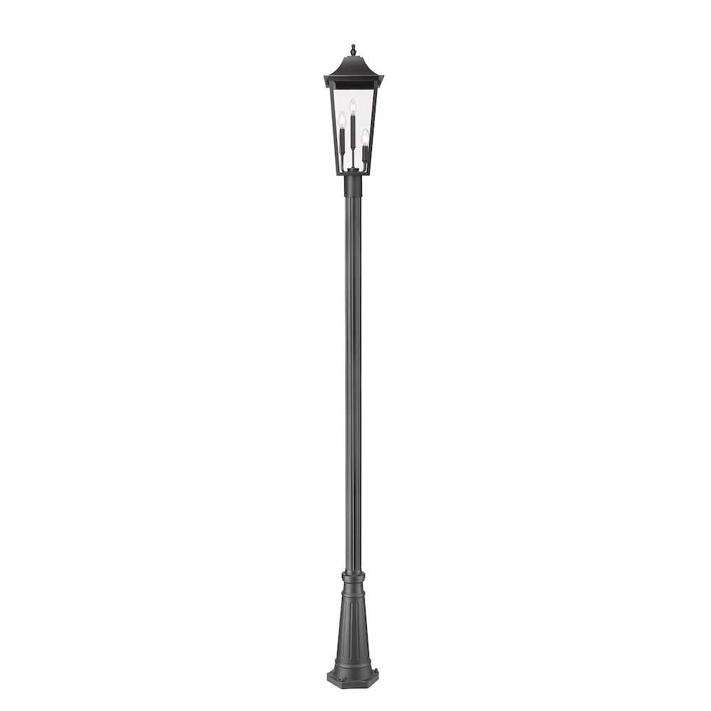 Z-Lite 3 Light Outdoor Post Mounted Fixture. Picture 3