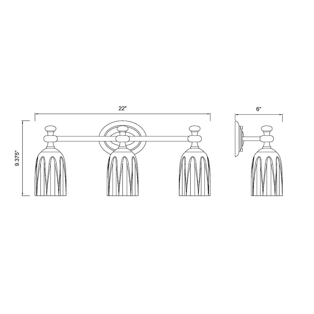 Z-Lite 3 Light Vanity. Picture 8