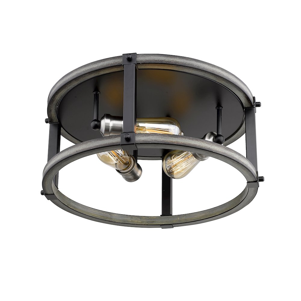 Z-Lite 3 Light Flush Mount. Picture 2