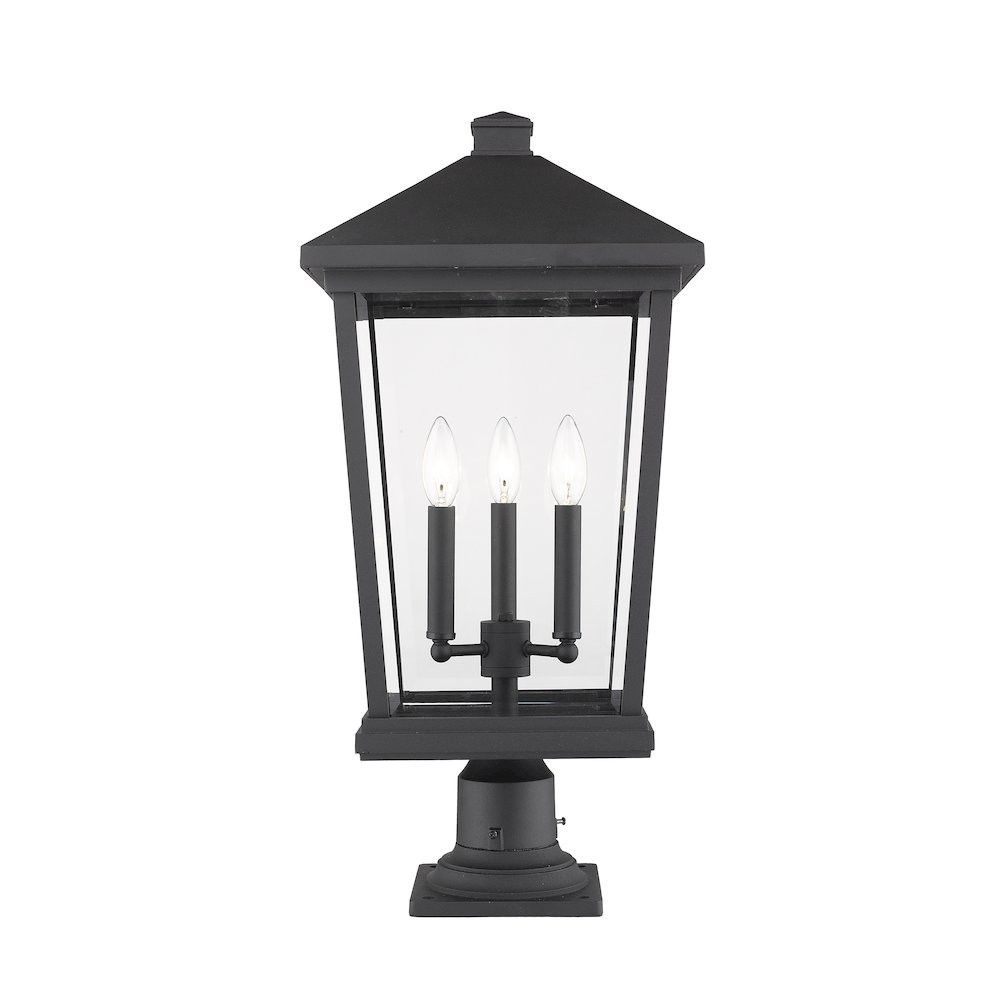 Z-Lite 3 Light Outdoor Pier Mounted Fixture. Picture 1