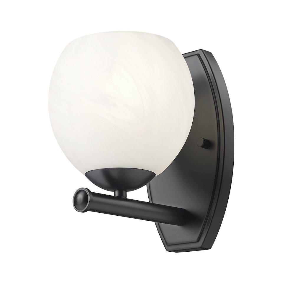 Z-Lite 1 Light Wall Sconce, Matte Black. Picture 3