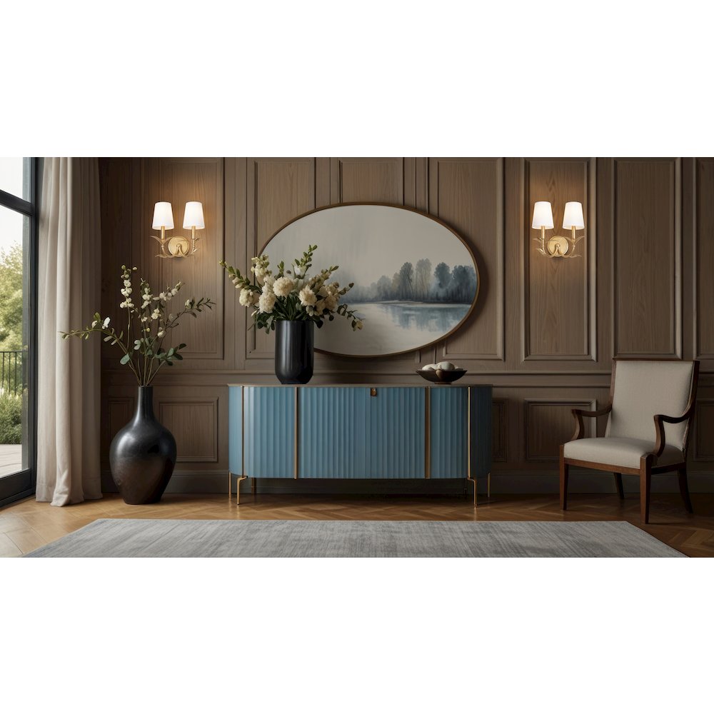 Z-Lite 2 Light Wall Sconce, Gold Leaf. Picture 6