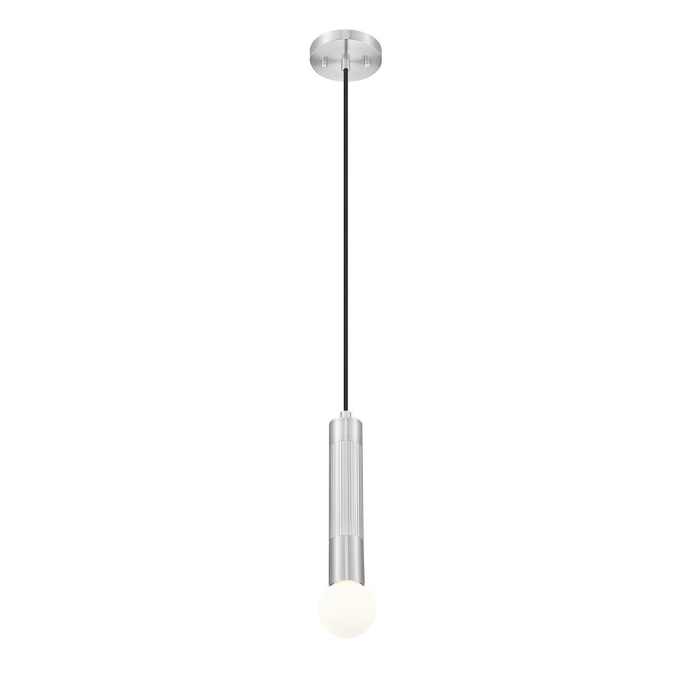 Z-Lite Stari 1 Light Pendant in Brushed Nickel color, Steel frame. Picture 3