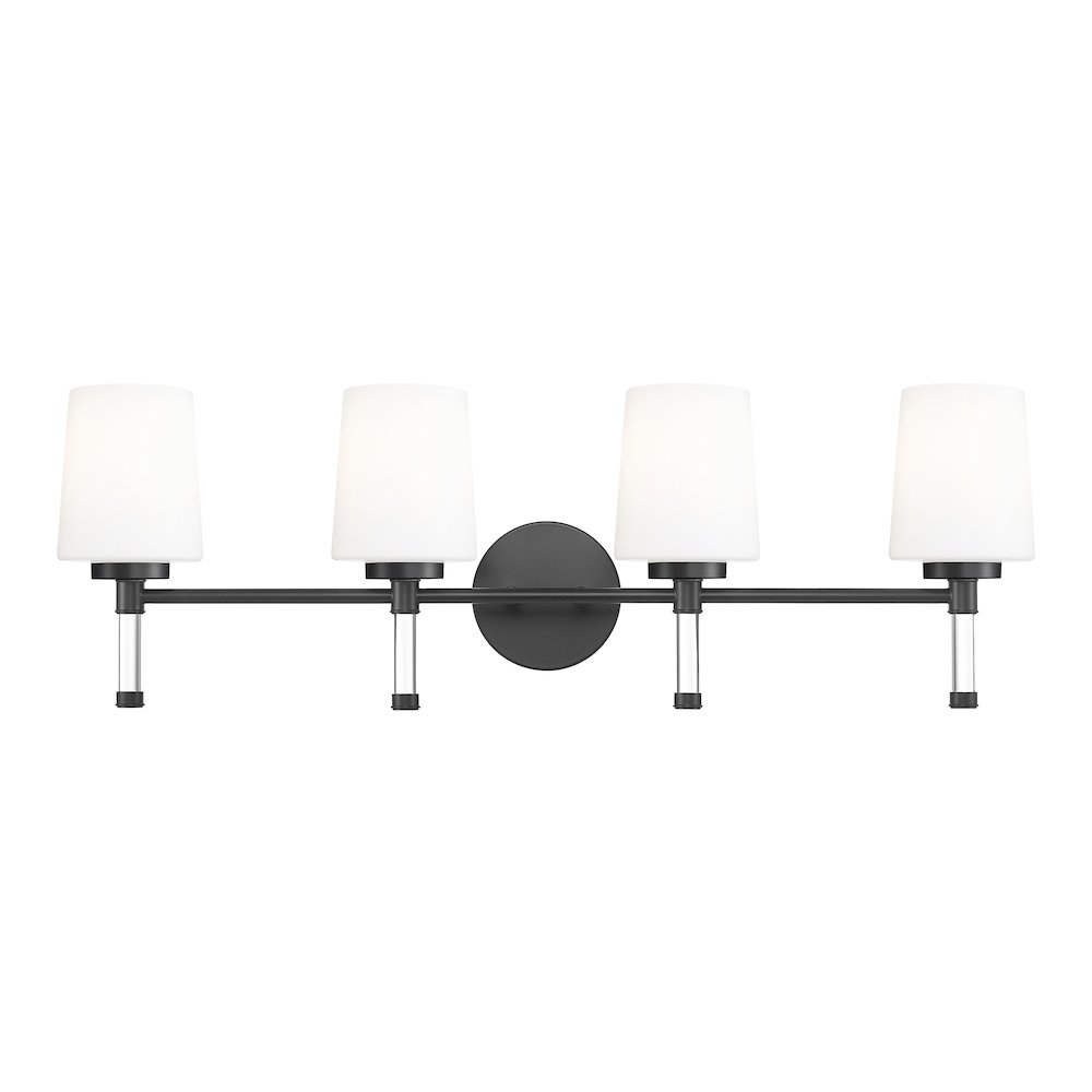 Z-Lite 4 Light Vanity, Matte Black. Picture 2