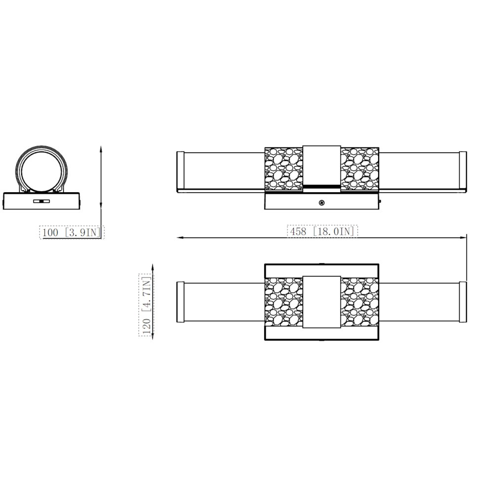 Z-Lite Egon 1 Light Vanity in Brushed Nickel color, Steel frame. Picture 8