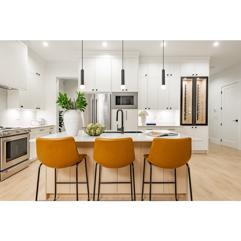 Z-Lite Stari 1 Light Pendant in Matte Black color, Steel frame. Picture 7
