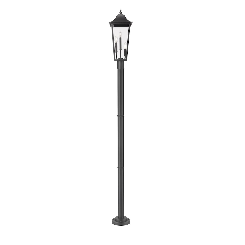 Z-Lite 3 Light Outdoor Post Mount Fixture. Picture 3