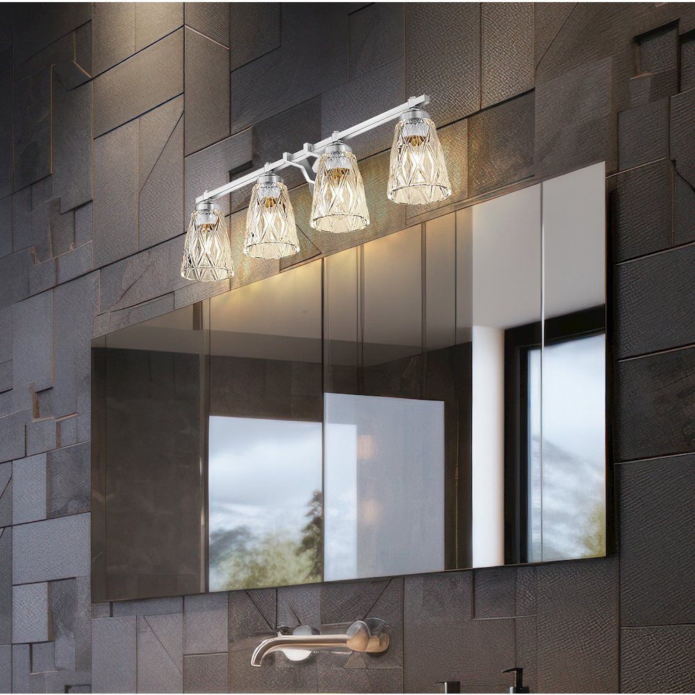 Z-Lite 4 Light Vanity, Brushed Nickel. Picture 5