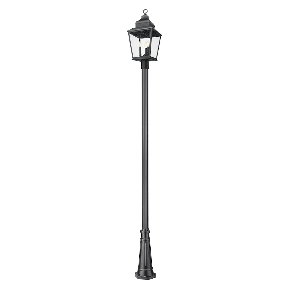 Z-Lite 3 Light Outdoor Post Mounted Fixture, Sand Black. Picture 3