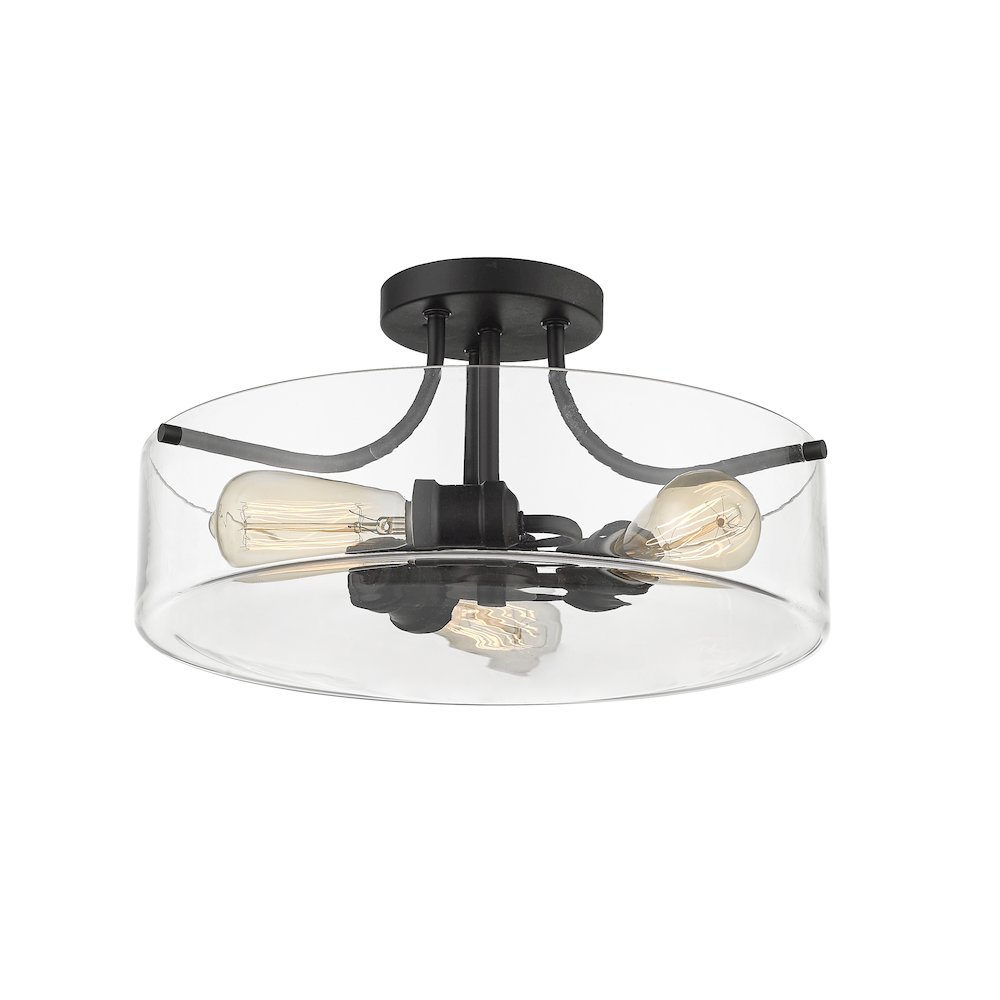 Z-Lite 3 Light Semi Flush Mount. Picture 1