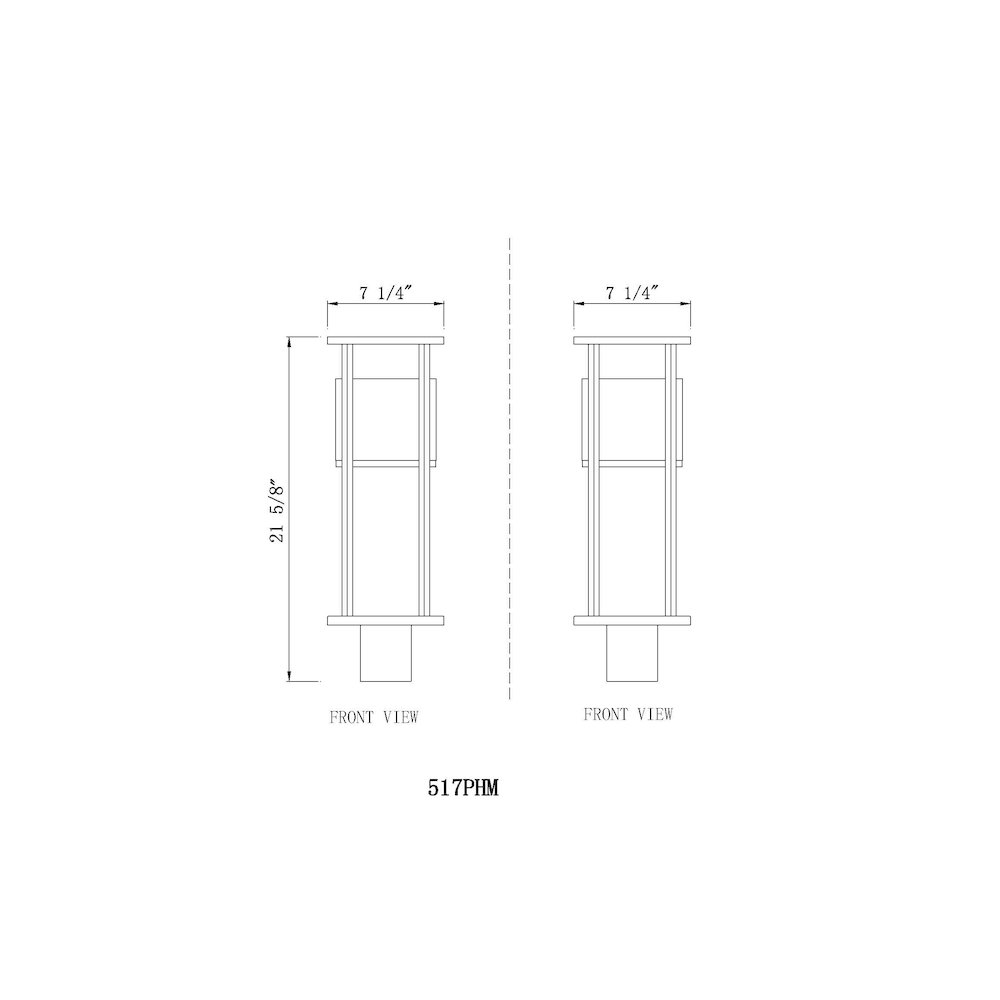 Z-Lite 1 Light Outdoor Post Mount Fixture. Picture 6