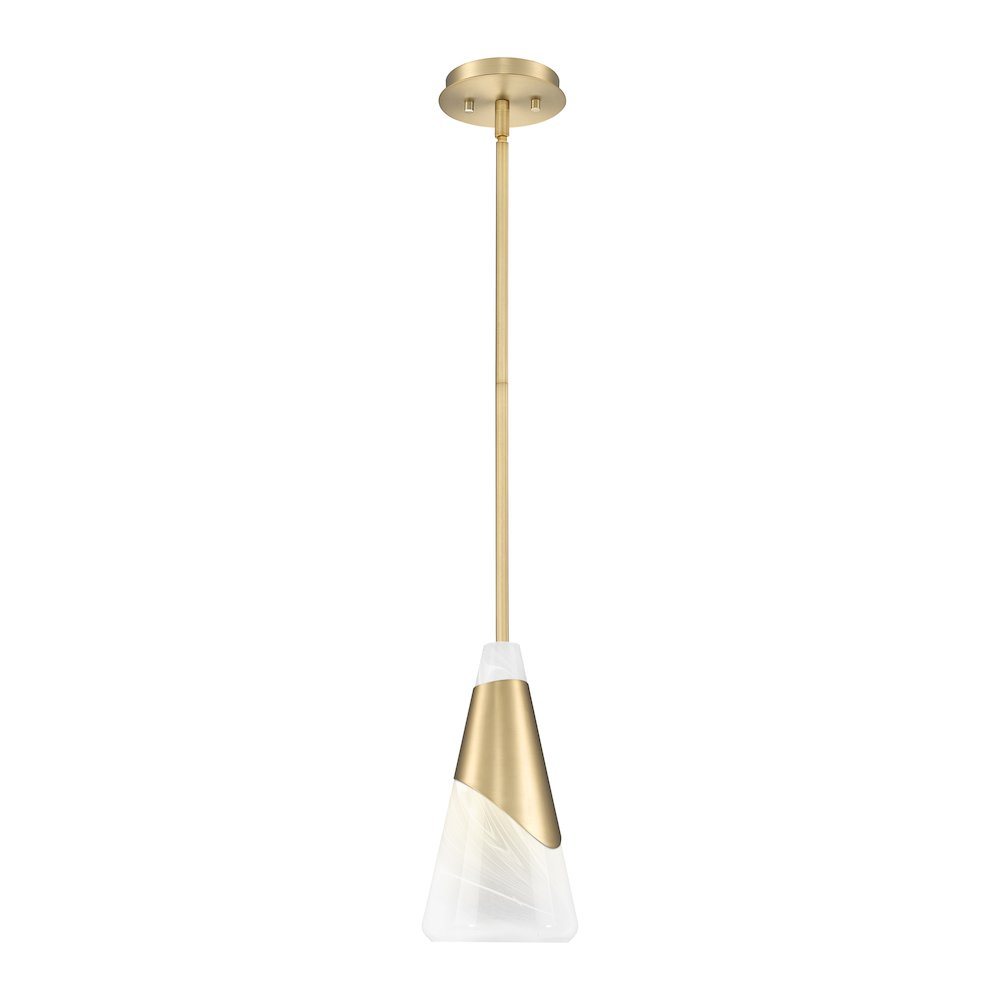 Z-Lite Aimie 1 Light Pendant, Modern Gold. Picture 1