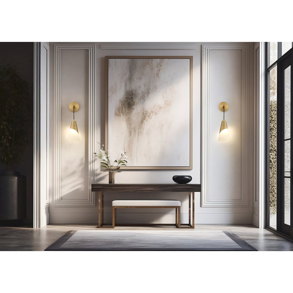 Z-Lite Aimie 1 Light Wall Sconce, Modern Gold. Picture 7