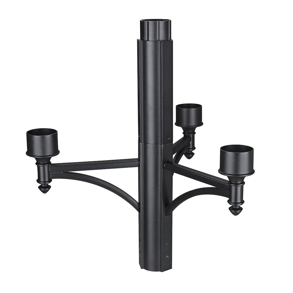 Z-Lite 4 Light Outdoor Posts + Hardware, Black Frame Finish. Picture 1
